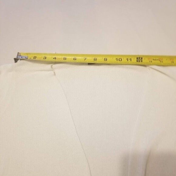 Blouson Open Front Cardigan Women Size OS White Floral Print 3/4 Sleeve - Picture 5 of 7